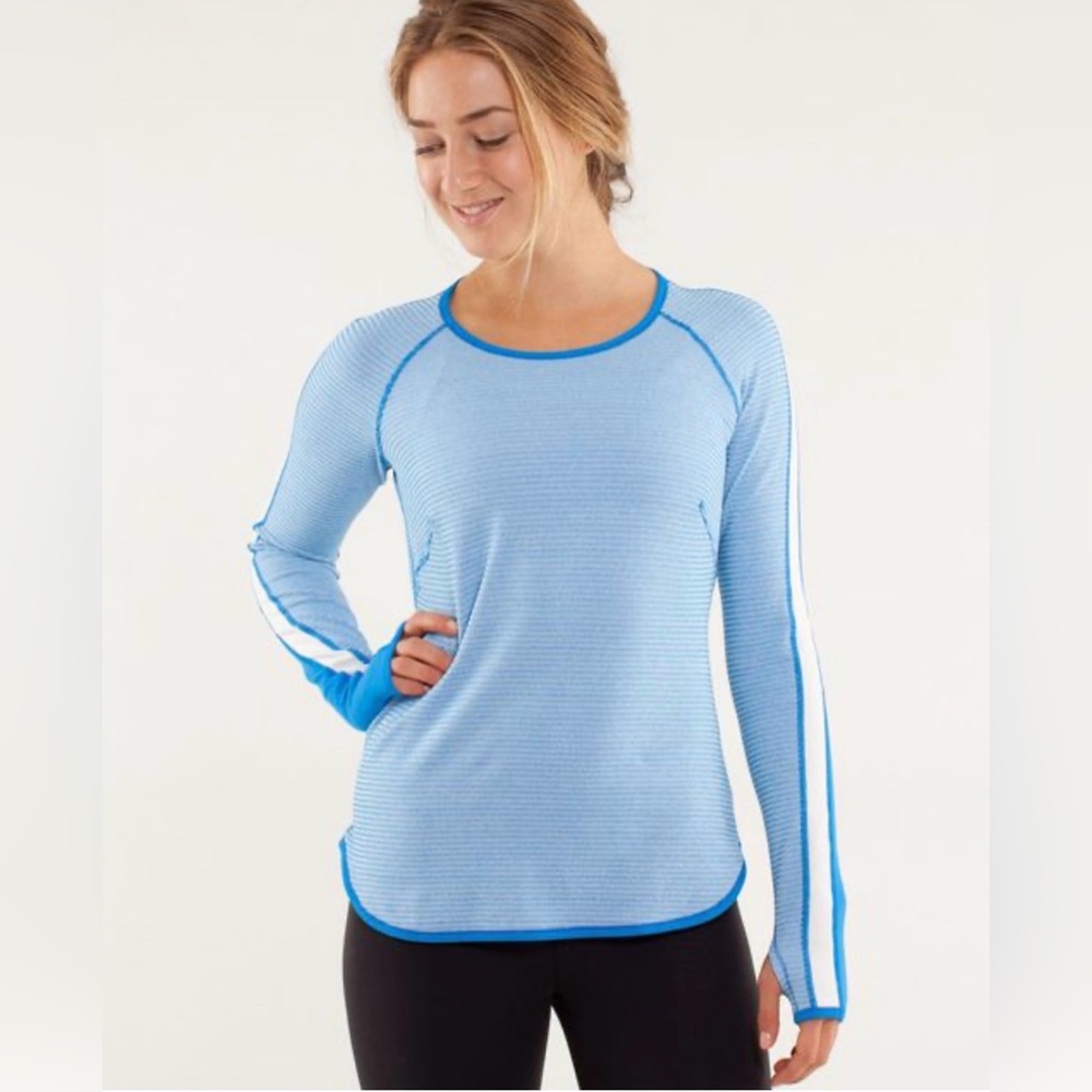 Lululemon Athletica Light Blue Long Sleeve Top